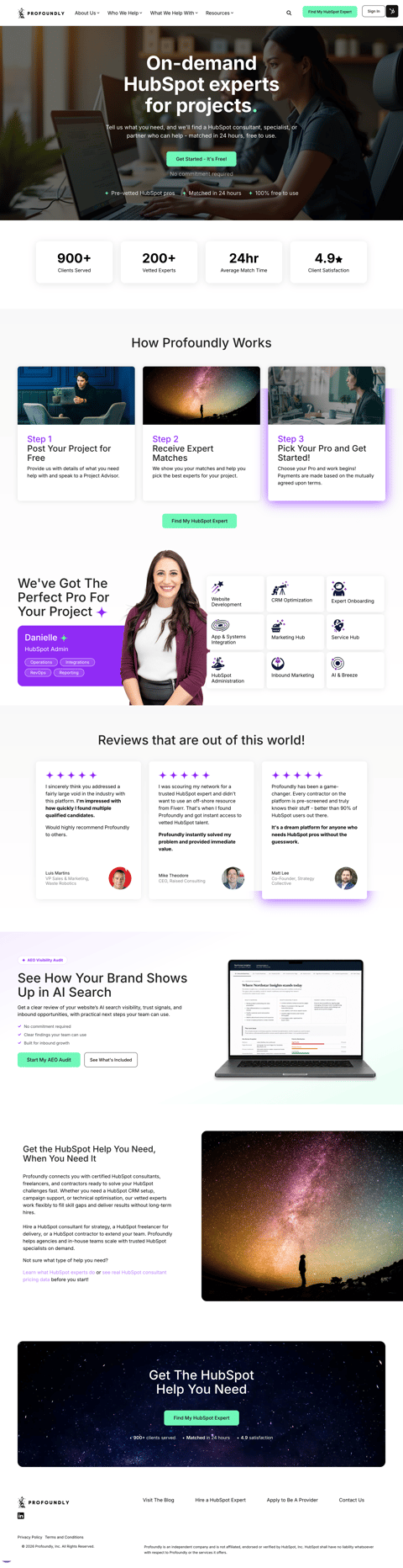 Website after