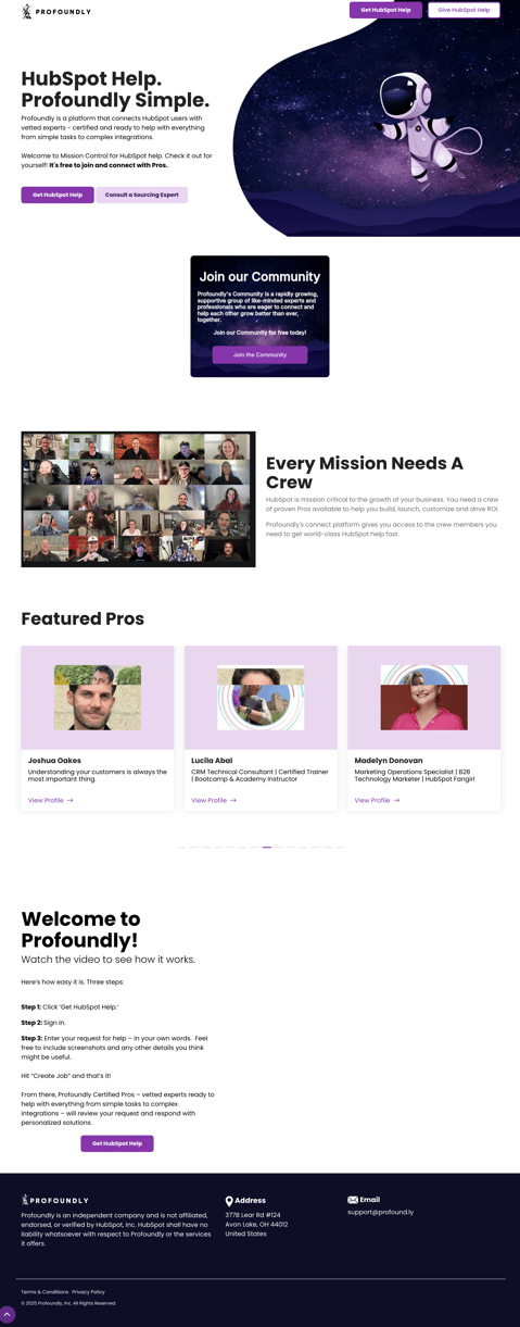 Website before